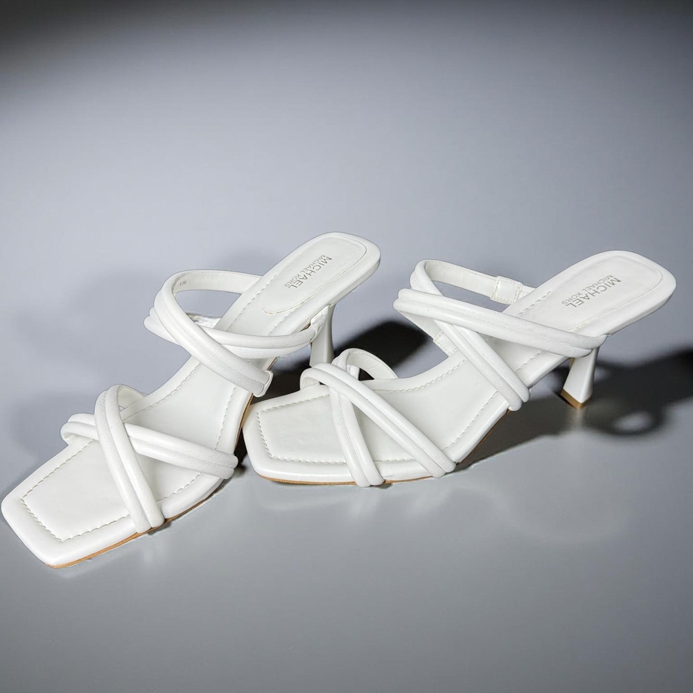 MICHAEL Michael Kors White Strappy Heels